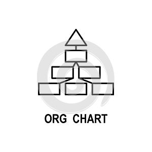 Organizational chart icon. Element of business structure icon for mobile concept and web apps. Thin line organizational chart icon