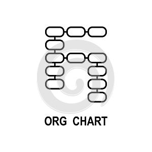 Organizational chart icon. Element of business structure icon for mobile concept and web apps. Thin line organizational chart icon