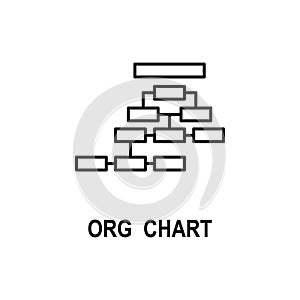 Organizational chart icon. Element of business structure icon for mobile concept and web apps. Thin line organizational chart icon