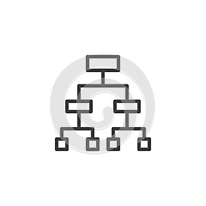 Organizational Chart line icon