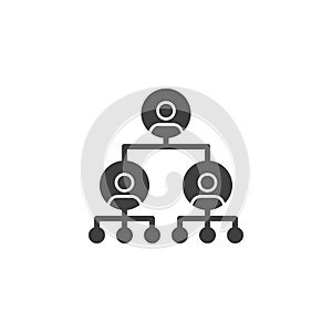 Organizational chart vector icon