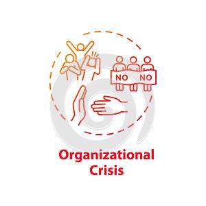 Organizational crisis concept icon