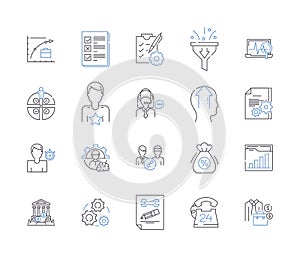 Organizational culture outline icons collection. Organizational, Culture, Values, Norms, Behaviors, Attitudes, Practices