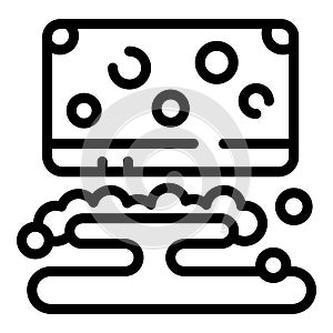 Organize dirty floor icon outline vector. Dark bath