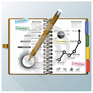 Organize Notebook Business And Education Infographic Design Temp