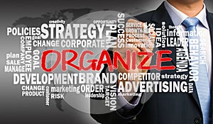 Organize with related business word cloud