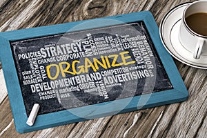 Organize with related business word cloud