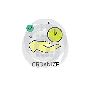 Organize Time Business Management Icon