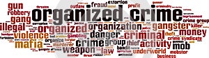Organized crime word cloud