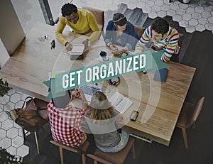 Organized Ideas Management Productivity Concept