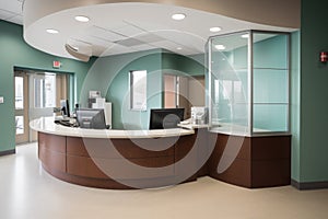 organized and methodical reception desk with a clear view of the waiting room