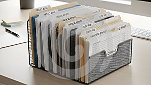 Organized office file storage system