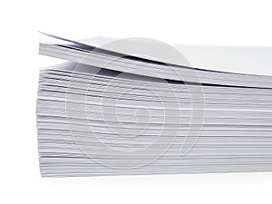 Organized stack of pristine white paper sheets