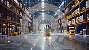 Organized Warehouse With the Shelves