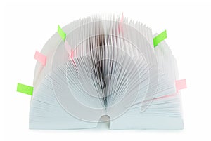 Organizer with bookmarks