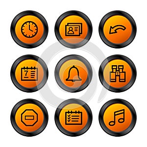 Organizer icons, orange series