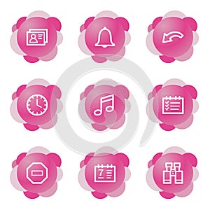 Organizer icons, pink series