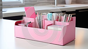 organizer office pink