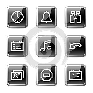 Organizer web icons, glossy buttons series