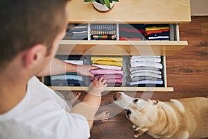 Organizing and cleaning home photo