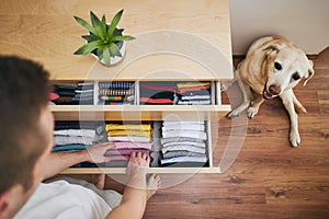 Organizing and cleaning home photo