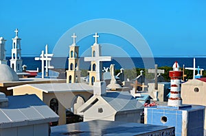 Orginal cementary on tropical island