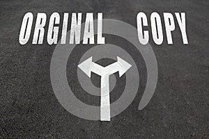 Orginal vs copy choice concept