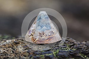 Orgonite with amazonite stone and metal components