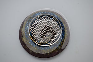 Orgonite, Organite for desk with flower of life inside