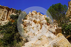 The Orgues of Ille sur Tet columns of soft rock geologic natural french organs in south france