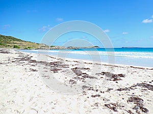 Orient Bay Beach on the Island of St. Martin in the Caribbean