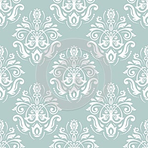 Orient Damask Seamless Vector Background With Arabesques