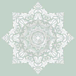 Orient vector ornamental round lace