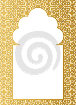 Oriental arabic golden arch