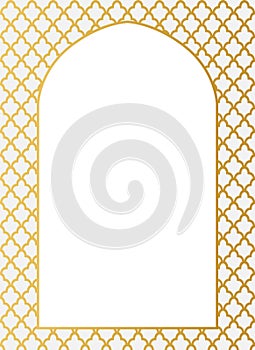 Oriental arabic golden arch