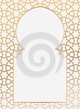 Oriental arabic golden arch