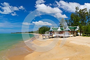 Oriental architecture holiday house on the beach