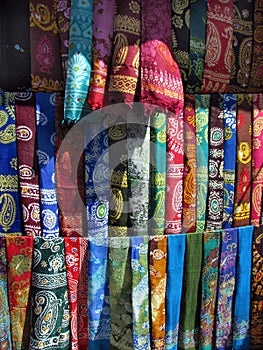 Oriental bazaar objects - silk kerchiefs