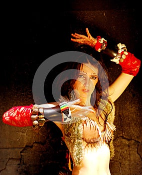 Oriental belly dancer