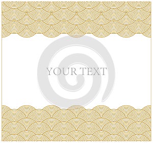 Oriental curve wave pattern frame