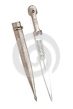 Oriental dagger on a white background