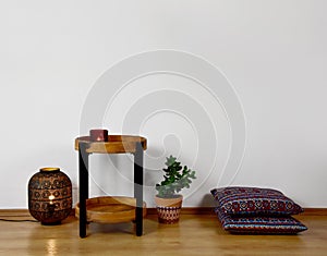 Oriental decoration in interior with white background stock images
