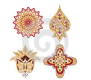 Oriental elements rosace vector