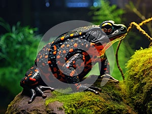 Oriental Fire bellied Toad  Made With Generative AI illustration