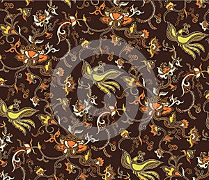 Oriental Floral and Bird Pattern 2