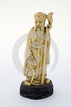 Oriental ivory statuette photo