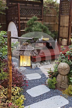 Oriental Japanese backyard garden