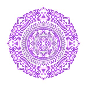 Oriental mandala vector design with floral rounded template design eps file