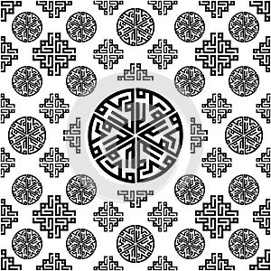 Oriental, Ornamental, Ethnic, Chinese, Arabic, Islamic, Seamless Pattern, Texture Background. Imlek, Ramadan, Festival Wallpaper.