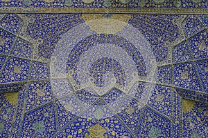 Oriental ornaments, Isfahan Mosque, Iran photo